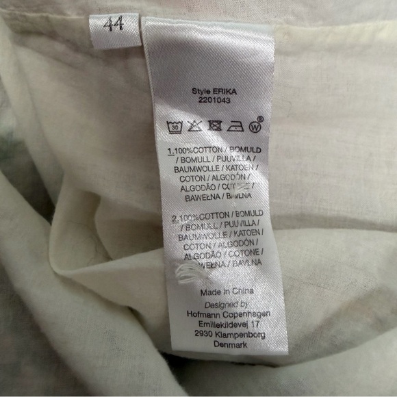 Designer Hofmann Copenhagen Erika Floral Ruffle Babydoll Mini Dress EU 44 US 12 - Picture 7 of 12